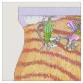 SmallTabby Cat met dansende Mice Sachet Size Pillo Stof (Close Up)