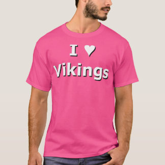 SMandH 1027 I Love Heart Vikings T-shirt