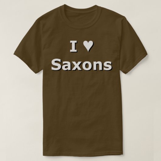 SMandH 1028 I Love Heart Saxons T-shirt (Design voorkant)