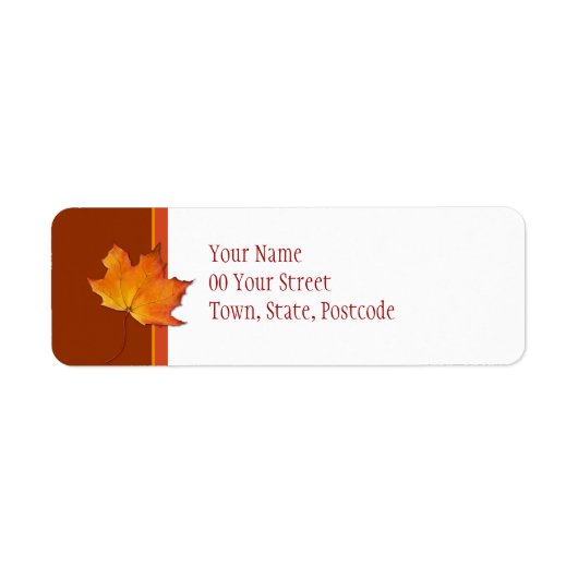 SMAPLE Leaf Return-adreslabel Etiket (Voorkant)