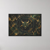 Smaragd Ader Stier Discipline Ontwerp Canvas Afdruk (Voorkant)