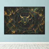 Smaragd Ader Stier Discipline Ontwerp Canvas Afdruk (Insitu (Houten vloer))
