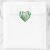 Smaragd Aquarel Hart 55e Trouwdag Sticker (Tas)