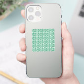 Smaragd Artisan Luxe Patroon Ontwerp Sticker (Telefoon)