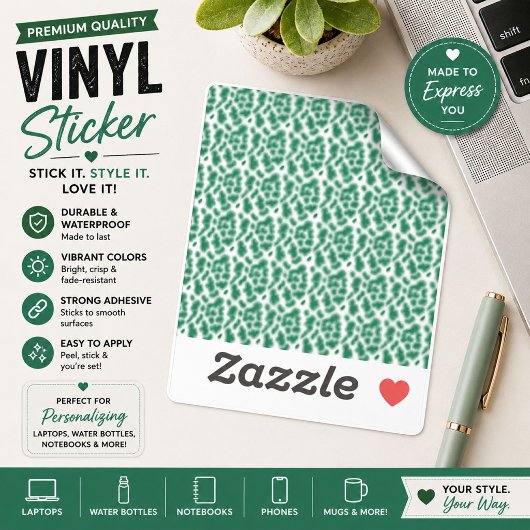 Smaragd Artisan Luxe Patroon Ontwerp Sticker