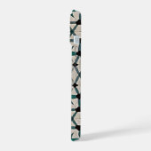 Smaragd as abstract geometrisch patroon 1284 iPhone 15 case (Linkerkant)
