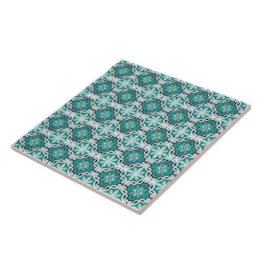 Smaragd Azulejo Tegels Tegeltje (Zijkant)