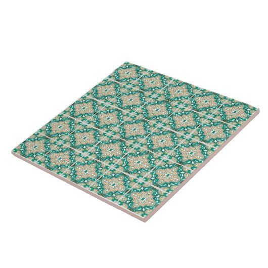 Smaragd Azulejo Tegels Tegeltje (Zijkant)
