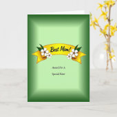 Smaragd Best Mom Script Kaart (Gele Bloem)