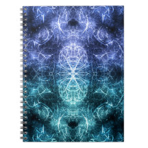 Smaragd Blauw Kristallijn Energie Fractale Kunst