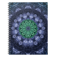 Smaragd Blauw Kristallijne Energie Fractale Kunst