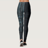 Smaragd Blauwe Streep Leggings (Achterkant)