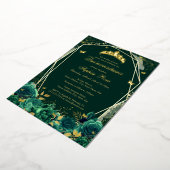 Smaragd Bloemenvlinder Tiara Quinceanera Folie Uitnodiging (Gedraaid)