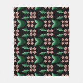 Smaragd & Blush Botanische Fleece Deken (Voorkant)