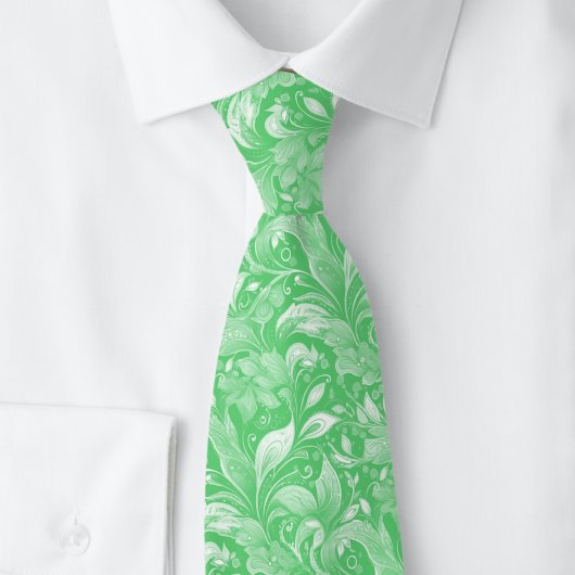 Smaragd Botanische Batik Stropdas