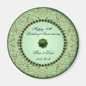 Smaragd Bruiloft Jubileum Magnet (Voorkant)