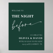 Smaragd de avond voor repetitie diner teken poster (Voorkant)