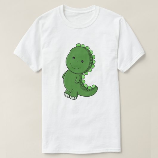 Smaragd Dino Charme T-shirt (Design voorkant)