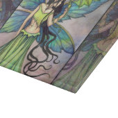 Smaragd Draak Fee Fantasie Kunst Snijplank (Hoek)