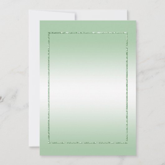 Smaragd Edelsteen & Glitter 1e Huwelijk Kaart (Achterkant)