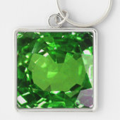 Smaragd edelsteen, groene sleutelhanger (Voorkant)