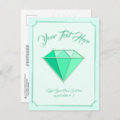 Smaragd edelsteen. Sieraden. 55 Huwelijksjubileum Briefkaart (Voorkant / Achterkant)