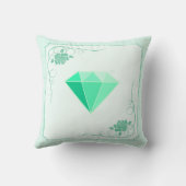 Smaragd edelsteen. Sieraden. 55 Huwelijksjubileum  Kussen (Achterkant)