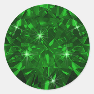 Smaragd Edelsteen Uitnodiging Envelope Cadeauverpa Ronde Sticker