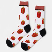 Smaragd Eenvoudig Schattig Kerstman Sokken (Links)