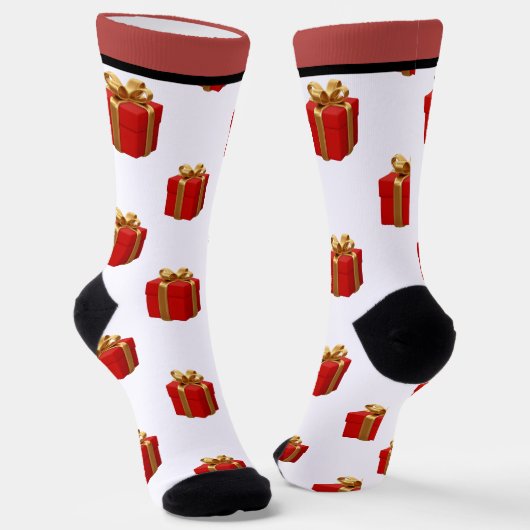 Smaragd Eenvoudig Schattig Kerstman Sokken (Gebogen)