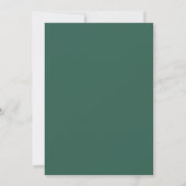 Smaragd Elegante Romantische Botanische Bruiloft Kaart (Achterkant)