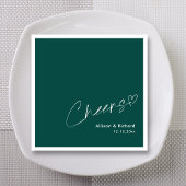 Smaragd Elegantie! Gepersonaliseerde Proost Bruilo Servet