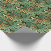 Smaragd Elegantie: Gouden Marmeren Luxe Cadeaupapier (Hoek)