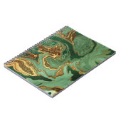 Smaragd Elegantie: Gouden Marmeren Luxe Notitieboek (Linkerzijde)