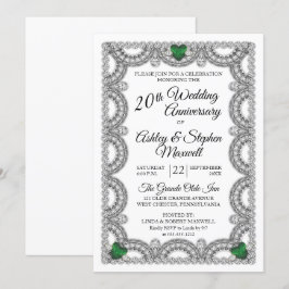 Smaragd en Diamant 20-jarig huwelijksjubileumfeest Kaart