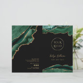 Smaragd en Gold Agaat Service Menu Brochure (Staand voorkant)