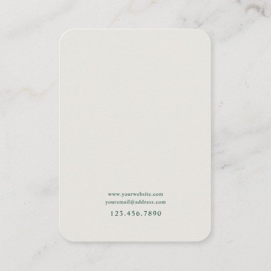 Smaragd en goud aangepaste sieraden display Kaart Visitekaartje (Achterkant)