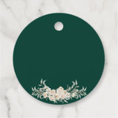 Smaragd en Goud Bloemen Islamitische Moslim Bruilo Bedankjes Labels (Achterkant)