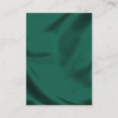 Smaragd en goud bruiloft website QR Code Custom Informatiekaartje (Achterkant)