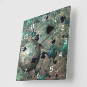 Smaragd en Goud Mandelbrot met Bol Vierkante Klok (Hoek)