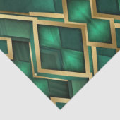 Smaragd en Goud Moderne Argyle Tissue Papier (Detail)