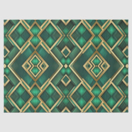 Smaragd en Goud Moderne Argyle Tissue Papier