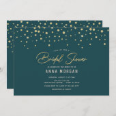 Smaragd en Goud Vrijgezellenfeest Kaart (Voorkant / Achterkant)