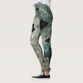 Smaragd en Gouden Mandelbrot Leggings (Links)