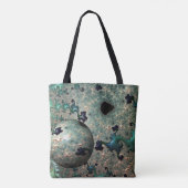 Smaragd en Gouden Mandelbrot met Sphere Canvas tas (Achterkant)