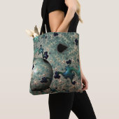 Smaragd en Gouden Mandelbrot met Sphere Canvas tas (Dichtbij)