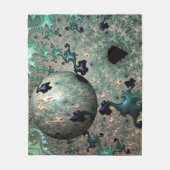 Smaragd en Gouden Mandelbrot met Sphere Deken (Voorkant)