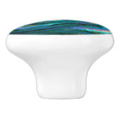 Smaragd en Paarse geschilderde Galaxy Keramische Knop (Zijkant)