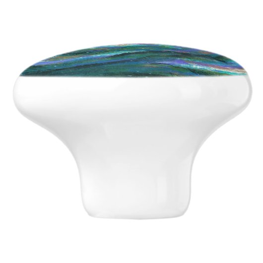 Smaragd en Paarse geschilderde Galaxy Keramische Knop (Zijkant)