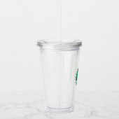 Smaragd en parels acryl drinkbeker (Rechts)